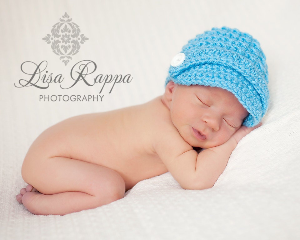 Baby Blue Newsboy Hat photography prop
