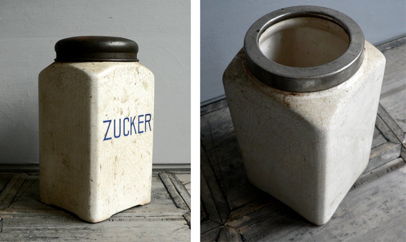 ANTIQUE ///// Porcelain Sugar Canister
