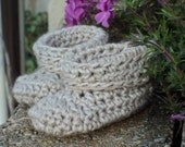 Cashmere Baby Booties, Neutral