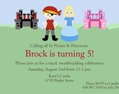 Printable Princess and Pirate Birthday Invitation Il_170x135