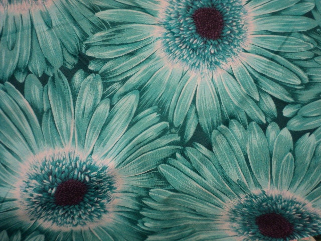 Caribbean BIG BLOOMS Cockatoo Blue Turquoise Queen Full Twin Daybed Quilt Made Just For You . . .