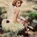 Feather Tu Tu and Floral Mesh Non Traditional wedding Dress and Party Prom Dress