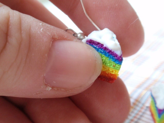 Rainbow Cake Earrings