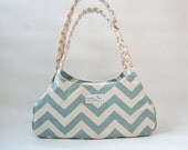 Blue Chevron Sassari Handbag