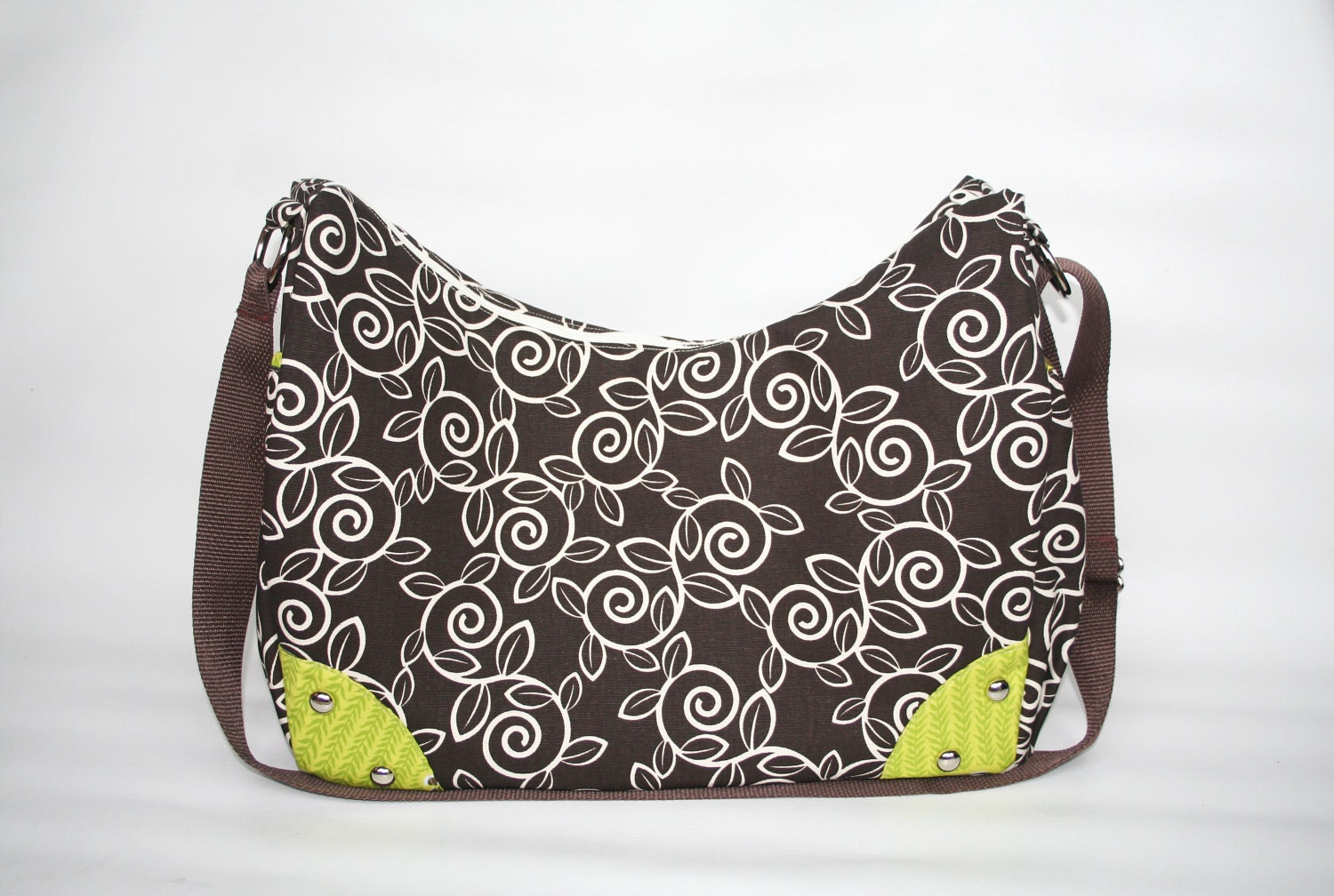 Chocolate Swirls Hobo Diaper Bag