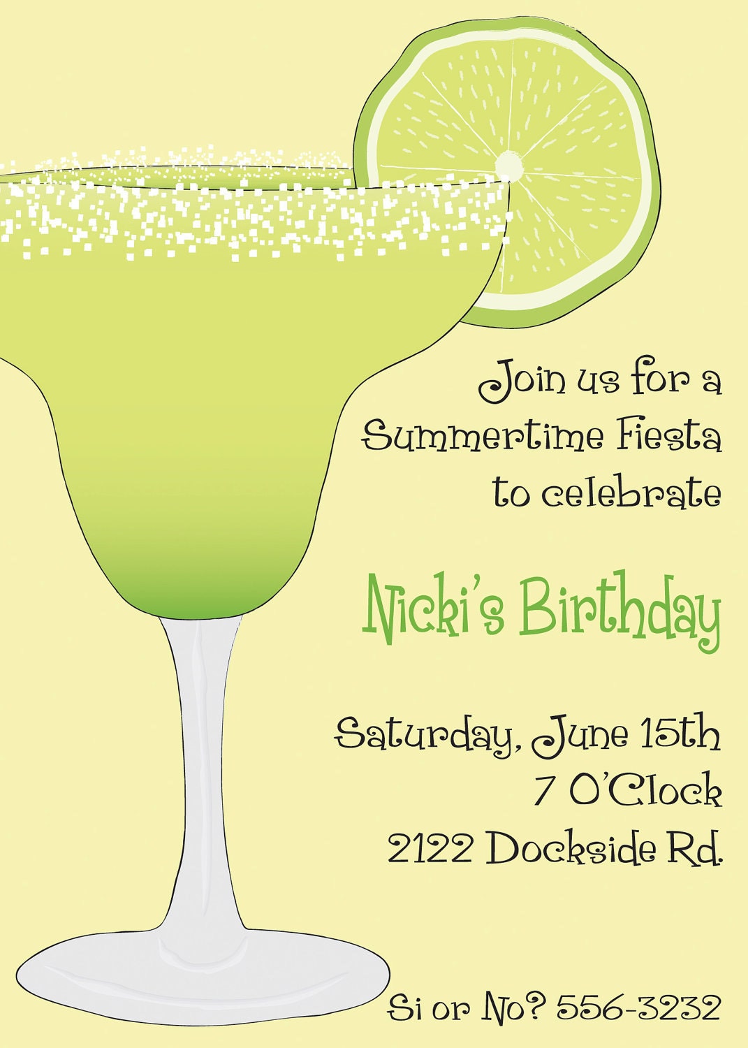 Mexican Fiesta Margarita Party - Invitation Il_570xn
