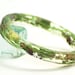 Garden Party-Flower Bracelet- Unique Handmade Jewelry- Real Dried Flowers and Grasses Bracelet- Green Bangle