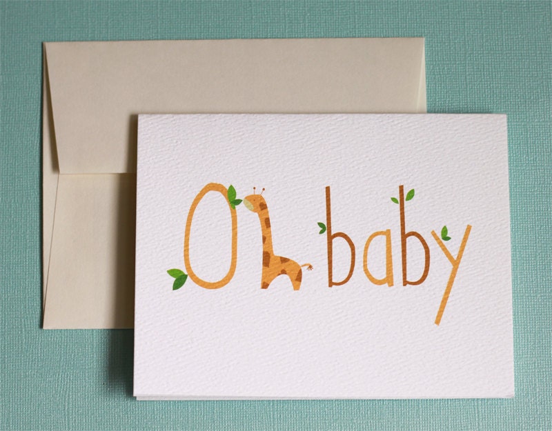 Oh Baby Giraffe Congratulations Card