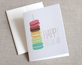 French Macaron Birthday Card