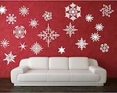 Vinyl Wall Decal......Elegant Snowflakes - 20 snowflakes - No two alike...christmas winter wonderland vinyl art holiday