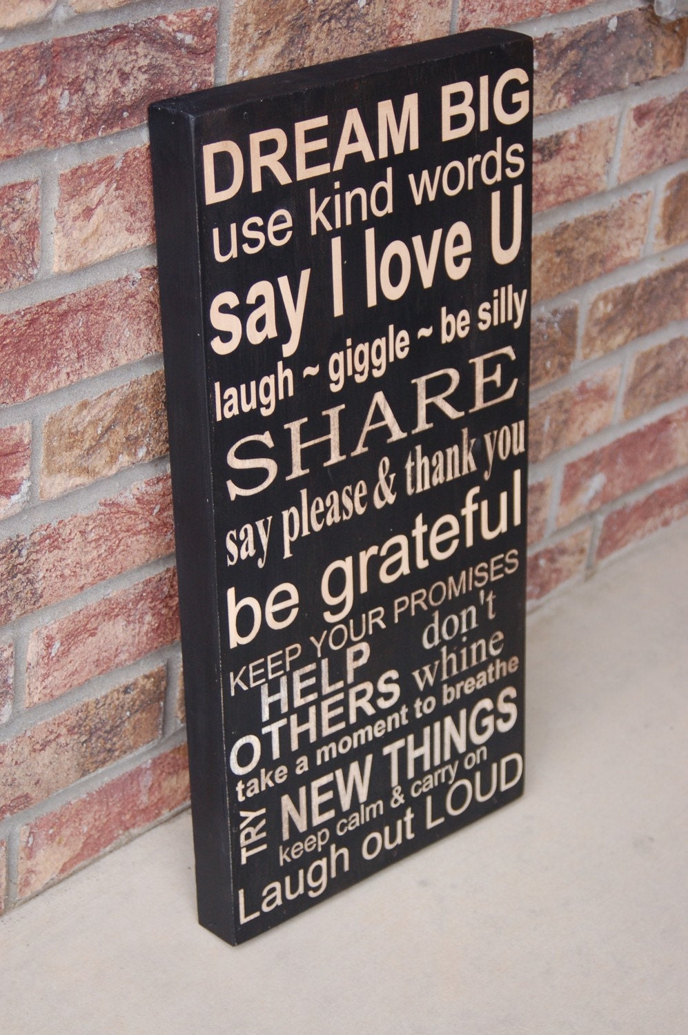 Family Rules painted Subway Art, Dream Big, Typography Word sign, handcrafted, mother's day, housewarming gift