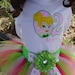 Birthday Tutu Outfit - Tinkerbell 3 piece set: Embroidered shirt, tutu, headband