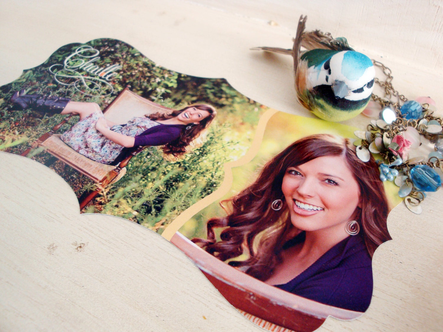 Graduation Announcement - 25 Double Sided 4x8 tea length - 4 photo