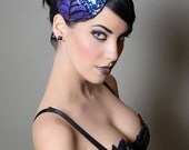 SALE spider in web cocktail hat gothic halloween rockabilly pin up