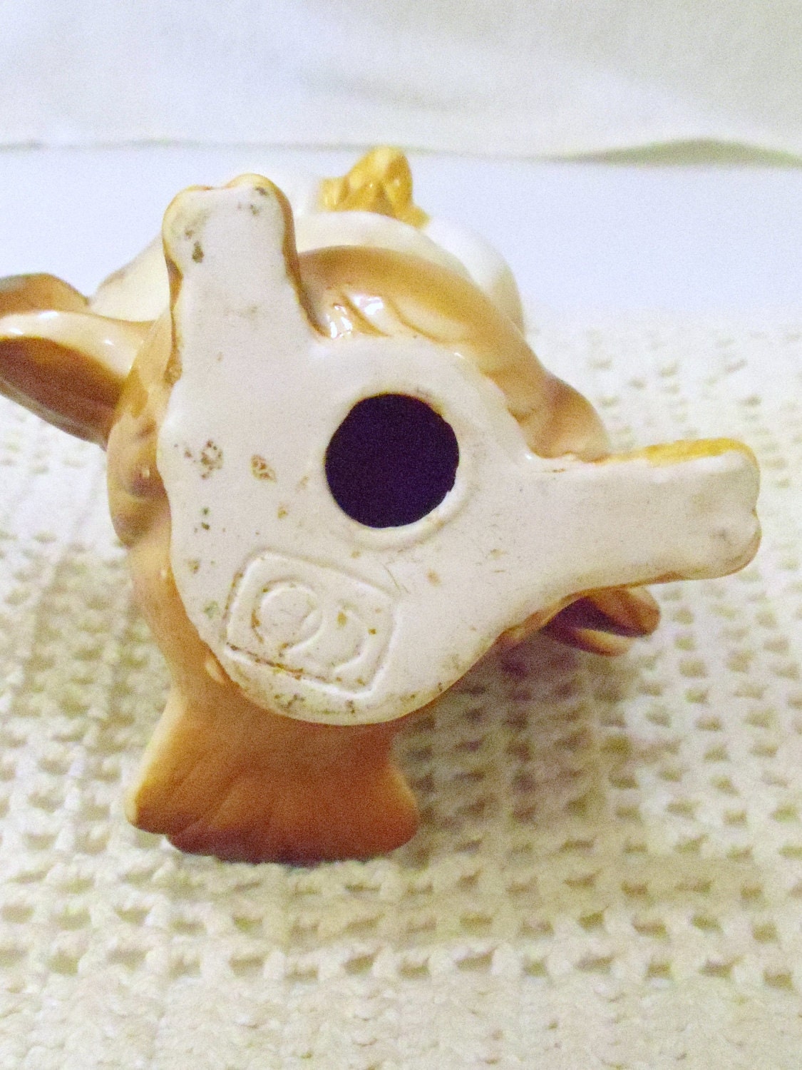 Vintage Ceramic Baby Owl Figurine - Sweet Face