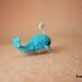 Miniature Blue Whale Dolphin - Micro Amigurumi Crochet Mini Whales - Made To Order