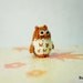 Micro Mini Brown Owl - Tiny Handmade Crochet Amigurumi Miniature Owls - Made To Order