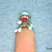 Micro Sock Monkey - Miniature Crochet Gray Sock Monkeys - Made To Order