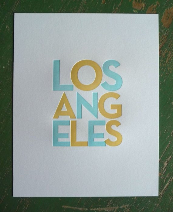 LA Print Blue & Yellow