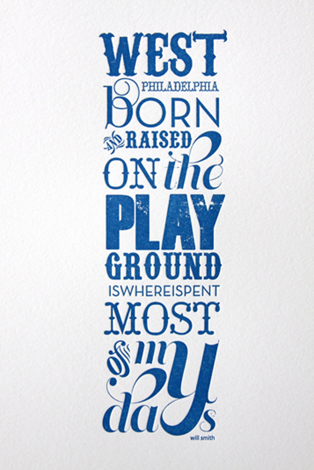 West Philly Print Blue