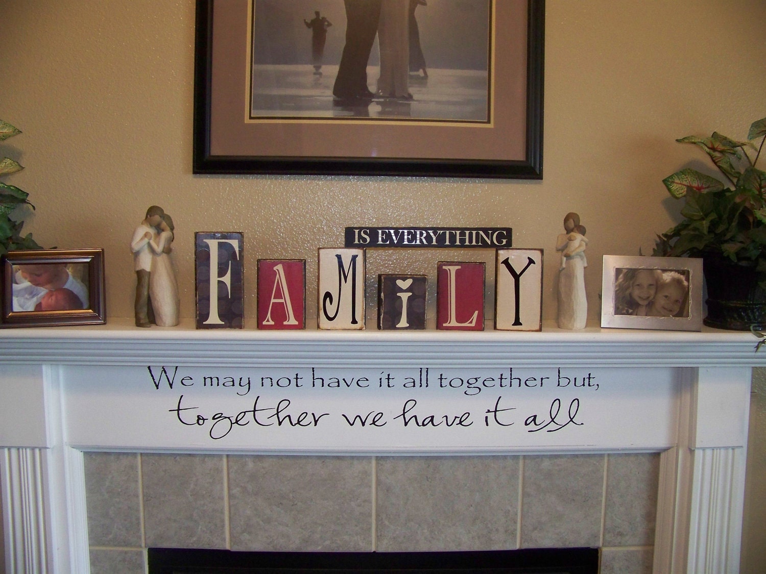 Family Is Everything Vinyl Lettering Blocks