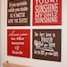 Set of 4 12x12 canvases - great decoration for bathrooms - with vinyl lettering