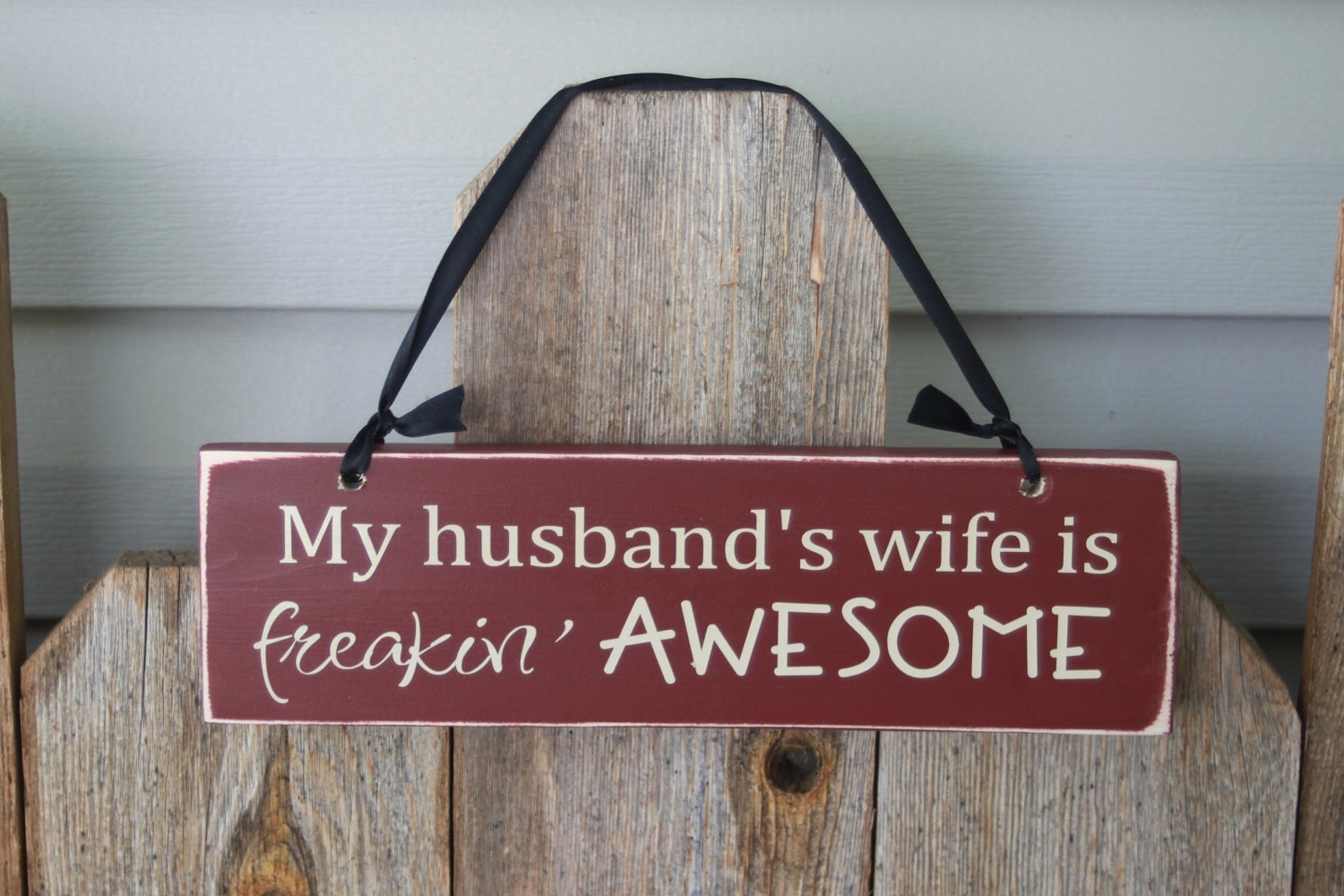 My Husband's Wife is freakin AWESOME sign vinyl lettering wall decor