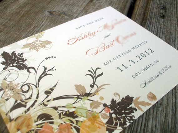 Fall Leaves Save the Date