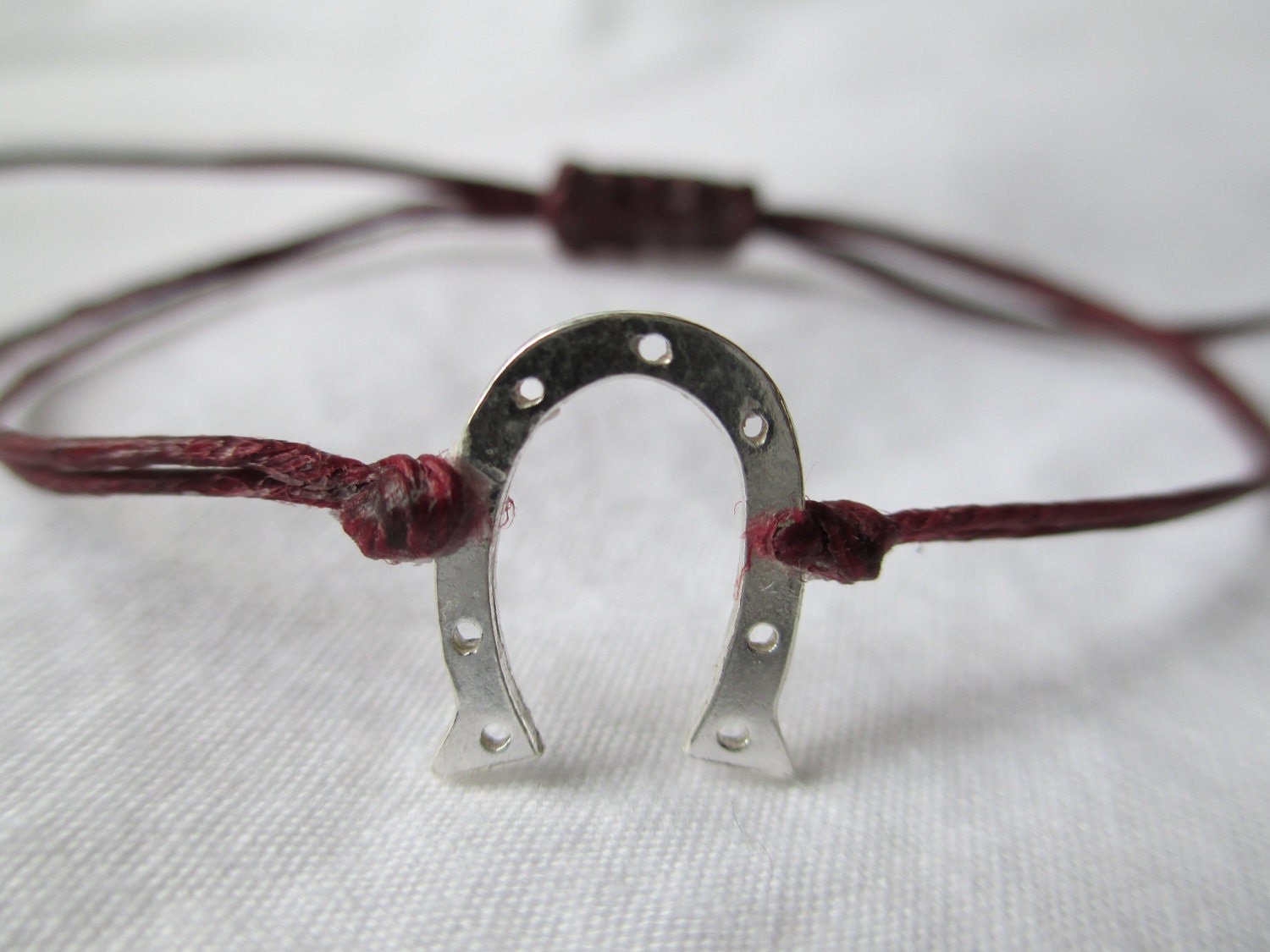 925 Stamped Sterling Silver Lucky Horseshoe Bracelet (14 Colors) St. Patrick's Day St Patty's Day