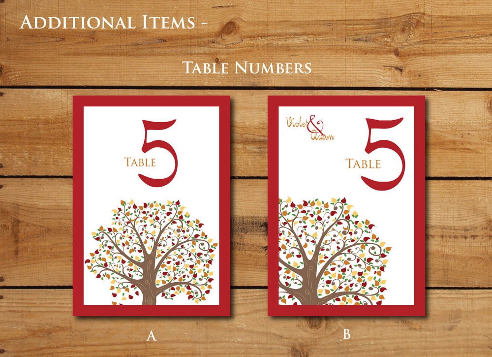 DIY - "Love Tree" Digital Wedding Invitation Suite - 5x7