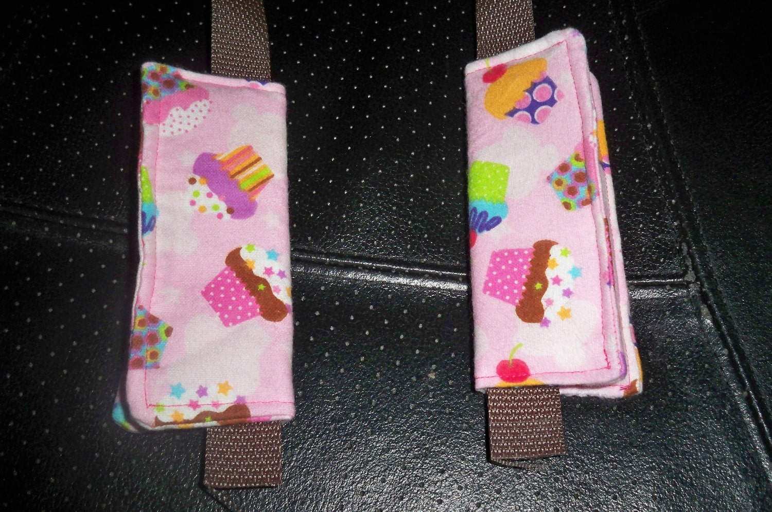 Pair of Custom Made Padded Car Seat Strap Covers You Choose Theme/Colors