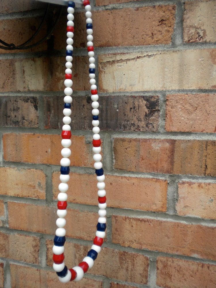 Vintage Red, White and Blue Necklace