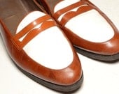 Brown&White Womens Loafers Size 8