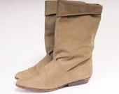 ZODIAC Size 7 Beige slouch boots
