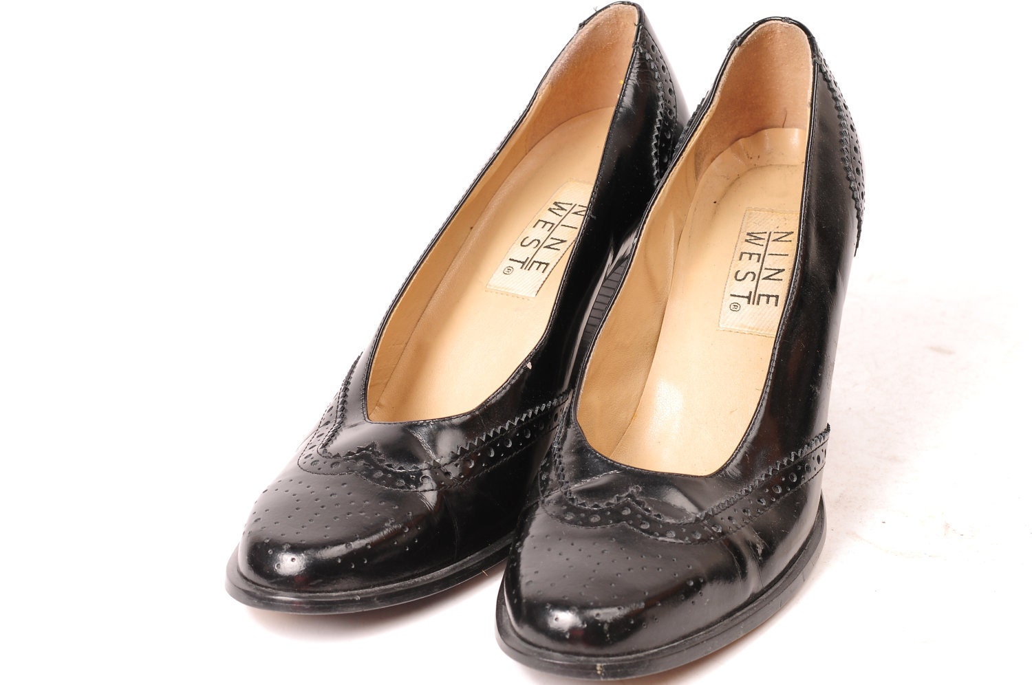 1980's Black NINE WEST high heels - Size 8