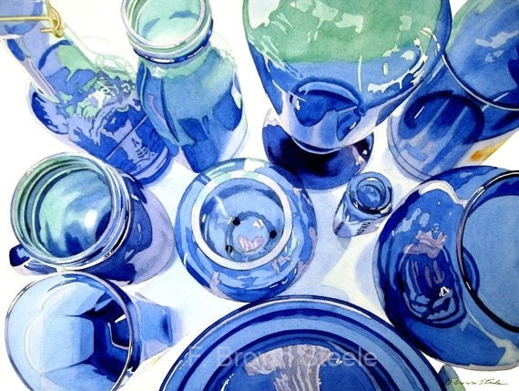 BLUES - watercolor reproduction