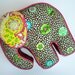 Chocolate and Mint Elephant Pillow