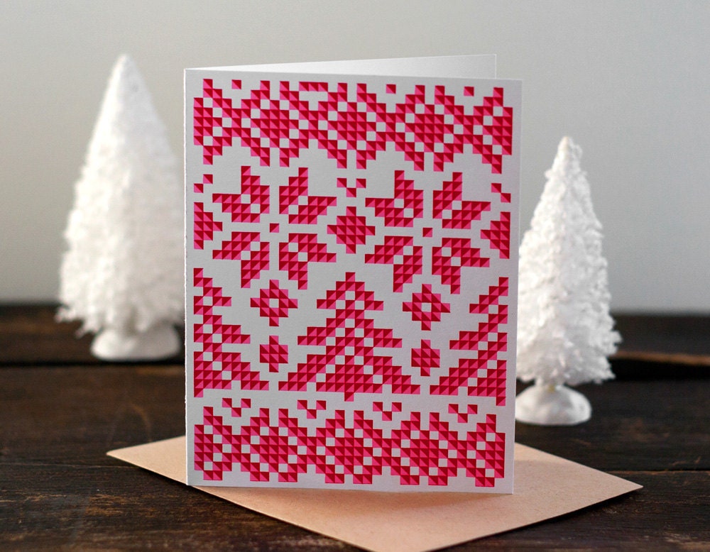 Alpine Sweater Motif Holiday Card