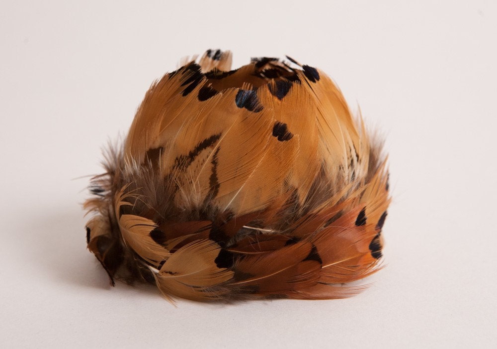 Black and Brown Feather Bun Wrap