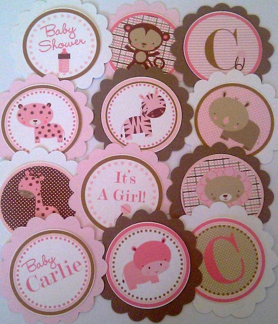 Girl Safari Cupcake Toppers -Use for Baby Shower or Birthday Il_570xn