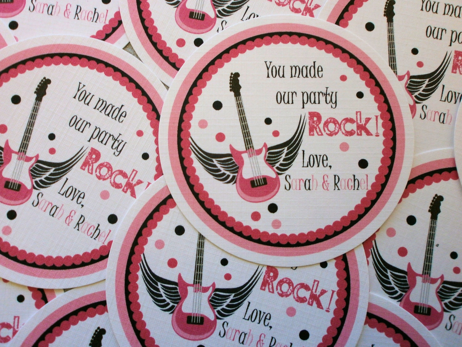New... Rock Star Theme Favor Tags Il_570xn