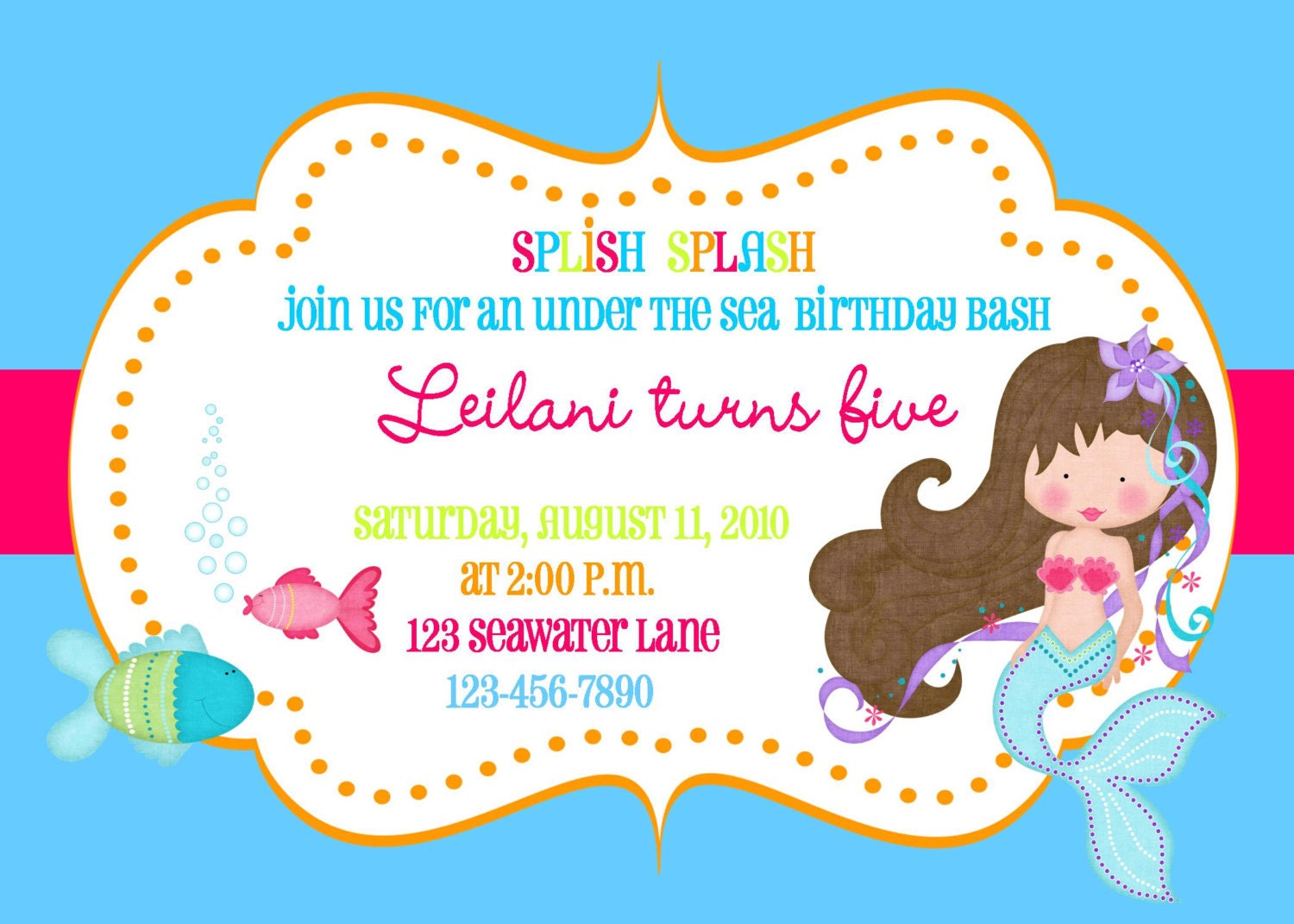 Under The Sea Mermaid Collection: High Chair Banner