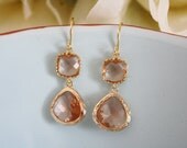Dangle Earrings Gold Earrings, Champagne Glass, Bridesmaids Earrings, Bridesmaid gifts, Everyday Earrings