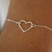 Silver Bracelet, Silver Heart Charm Bracelet, Bridesmaid Gift, Bridal Jewelry, Everyday Jewelry, mothers day gift