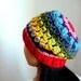 Slouch beanie granny square style for girls