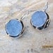 Druzy Chalcedony Earrings with Sterling Silver and 9 Carats Gold