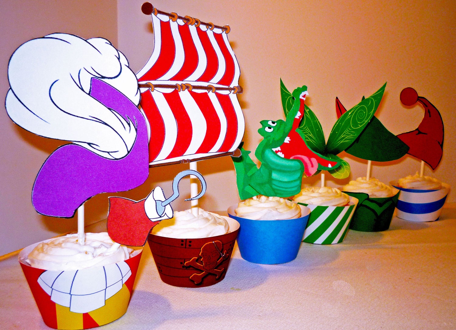Peter Pan Neverland Collection Cupcake Wrappers and Toppers Il_170x135