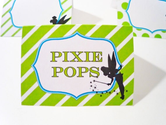 Tinkerbell Pixie Party Printable Labels for Place Cards or Food and Desserts Il_570xn