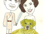 Custom Star Wars Card- Makes a Great Gift CYBER MONDAY SALE Coupon Code Monday20 for 20 Percent Off