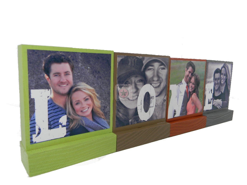 PERSONALIZED ENGAGEMENT GIFTS-  To Spell Out Love-Great Engagement Gifts-Lasting Memories - Custom Photo Displays-